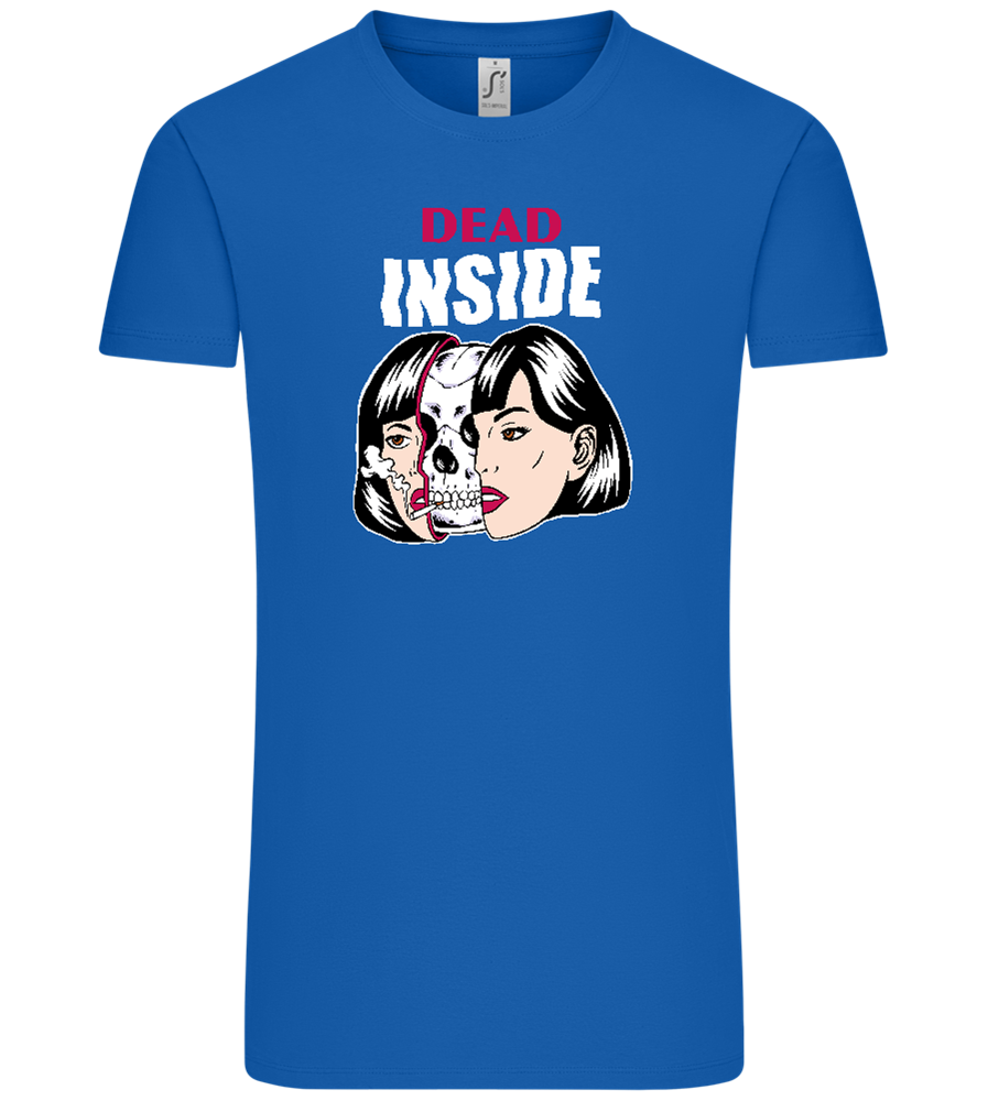 Dead Inside Skull Design - Comfort Unisex T-Shirt_ROYAL_front