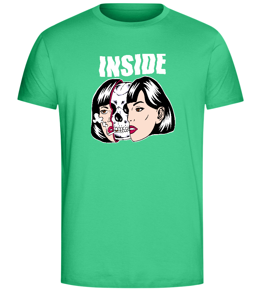 Dead Inside Skull Design - Comfort Unisex T-Shirt_SPRING GREEN_front