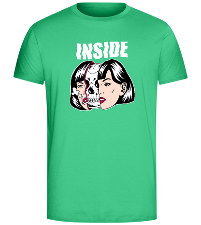 Dead Inside Skull Design - Comfort Unisex T-Shirt_SPRING GREEN_front