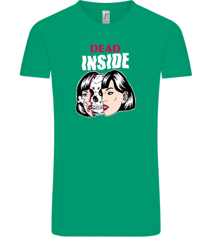 Dead Inside Skull Design - Comfort Unisex T-Shirt_SPRING GREEN_front