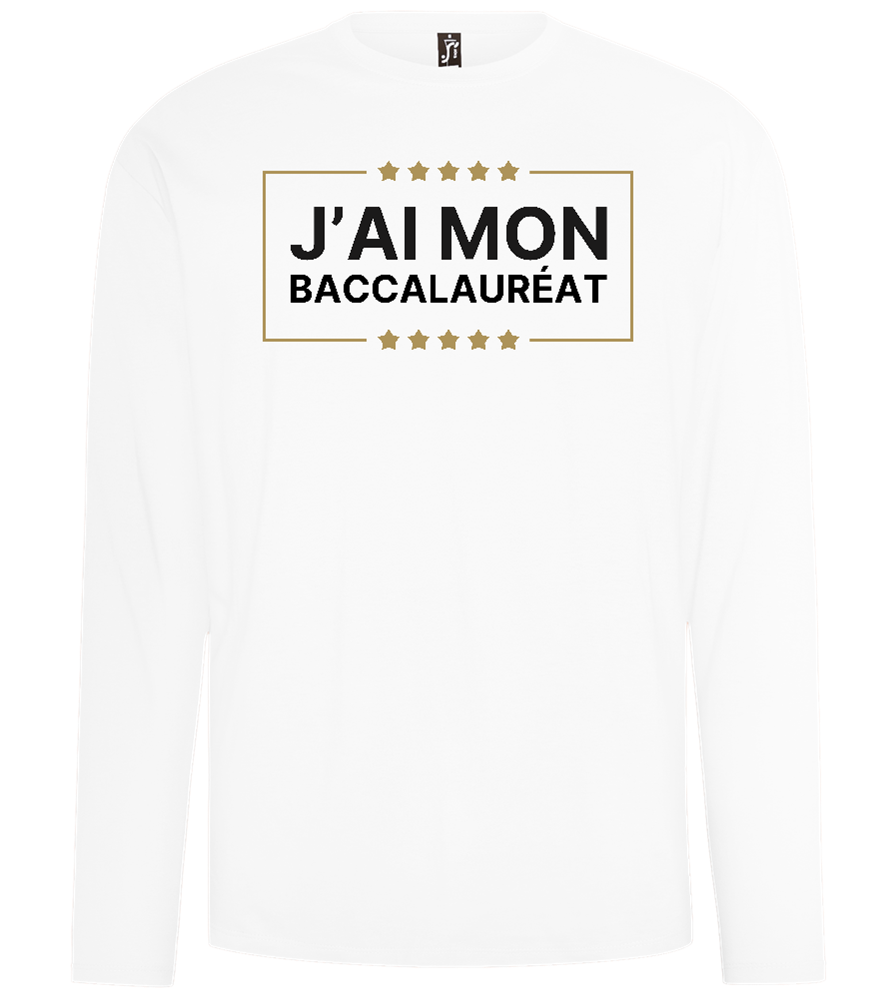 J'ai Mon Bac Design - Comfort men's long sleeve t-shirt_WHITE_front