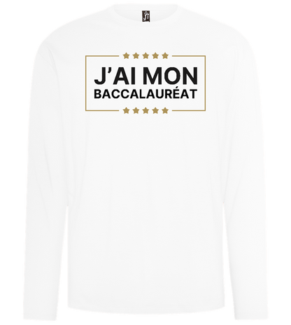 J'ai Mon Bac Design - Comfort men's long sleeve t-shirt_WHITE_front