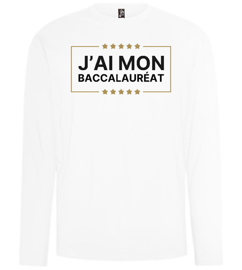 J'ai Mon Bac Design - Comfort men's long sleeve t-shirt_WHITE_front