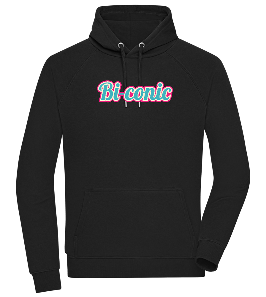Bi-Conic Design - Comfort unisex hoodie_BLACK_front