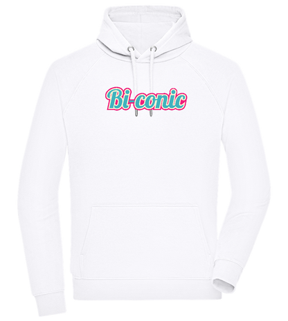 Bi-Conic Design - Comfort unisex hoodie_WHITE_front