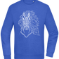 White Abstract Horsehead Design - Comfort Essential Unisex Sweater_ROYAL_front