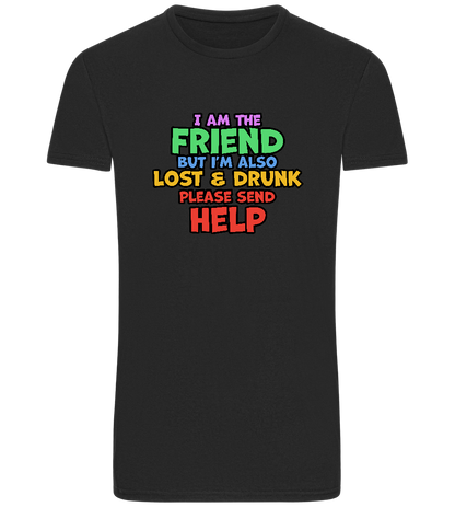 I am the Friend Design - Basic Unisex T-Shirt_DEEP BLACK_front