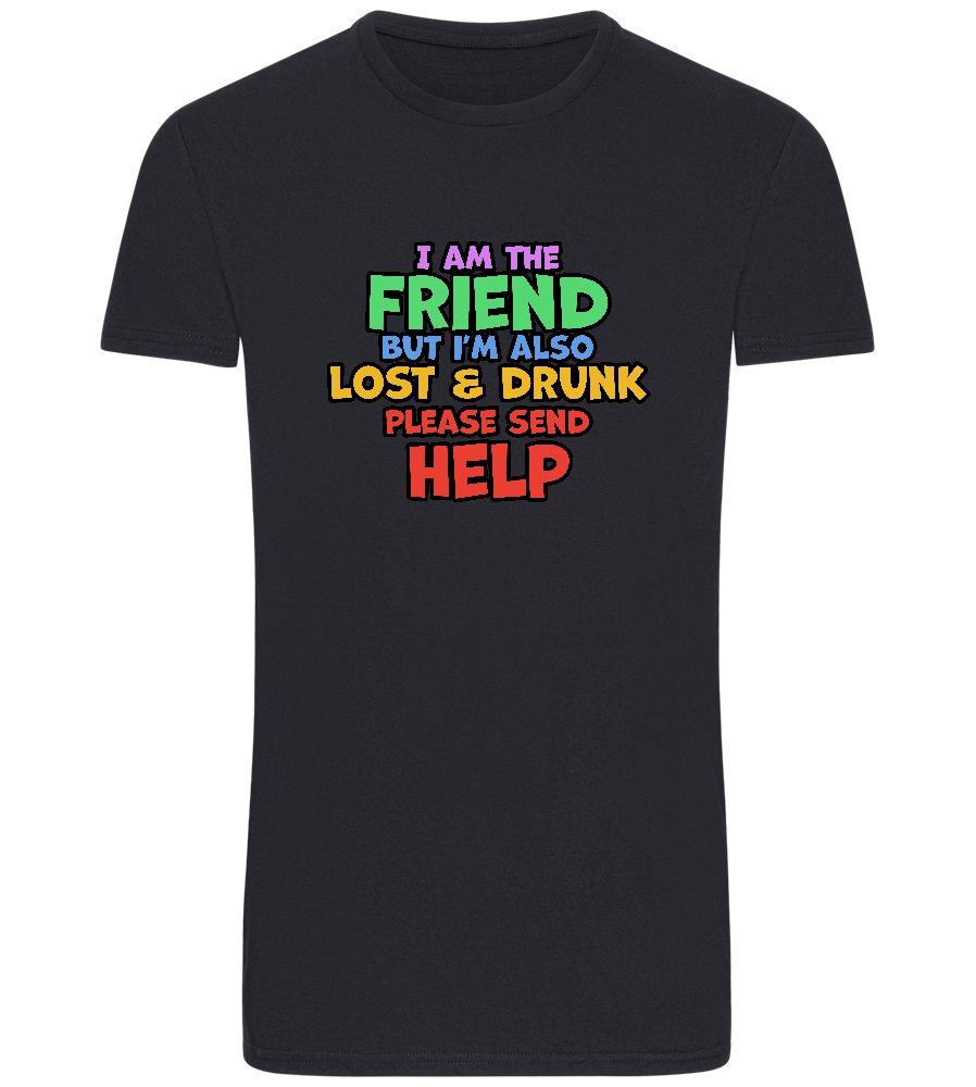 I am the Friend Design - Basic Unisex T-Shirt_FRENCH NAVY_front