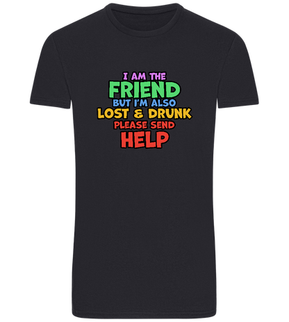 I am the Friend Design - Basic Unisex T-Shirt_FRENCH NAVY_front