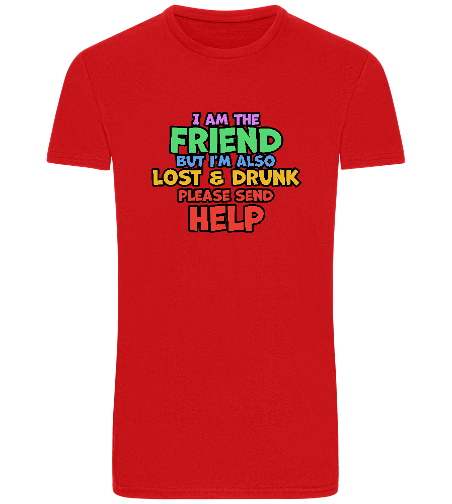 I am the Friend Design - Basic Unisex T-Shirt_RED_front