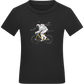 Astronaut on a Bicycle Design - Comfort kids fitted t-shirt_DEEP BLACK_front