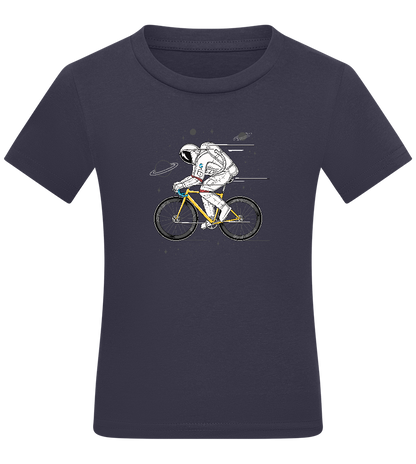 Astronaut on a Bicycle Design - Comfort kids fitted t-shirt_FRENCH NAVY_front
