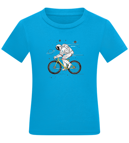 Astronaut on a Bicycle Design - Comfort kids fitted t-shirt_TURQUOISE_front