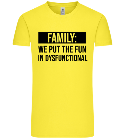 Fun in Dysfunctional Design - Premium men's t-shirt_LEMON_front