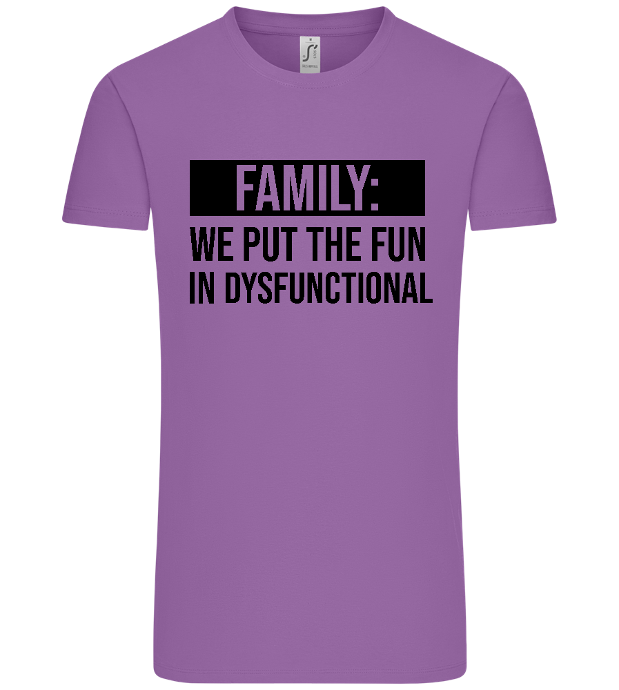 Fun in Dysfunctional Design - Premium men's t-shirt_LIGHT PURPLE_front