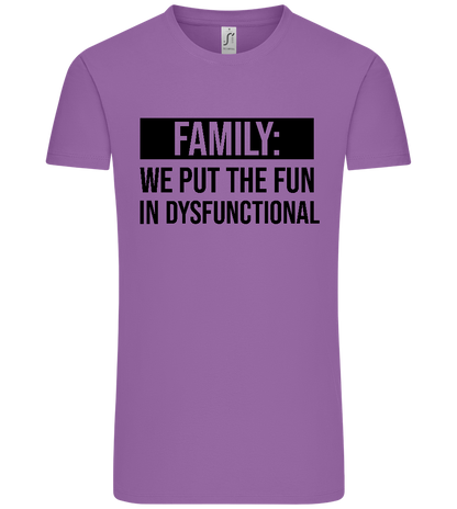 Fun in Dysfunctional Design - Premium men's t-shirt_LIGHT PURPLE_front