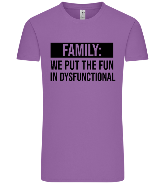 Fun in Dysfunctional Design - Premium men's t-shirt_LIGHT PURPLE_front