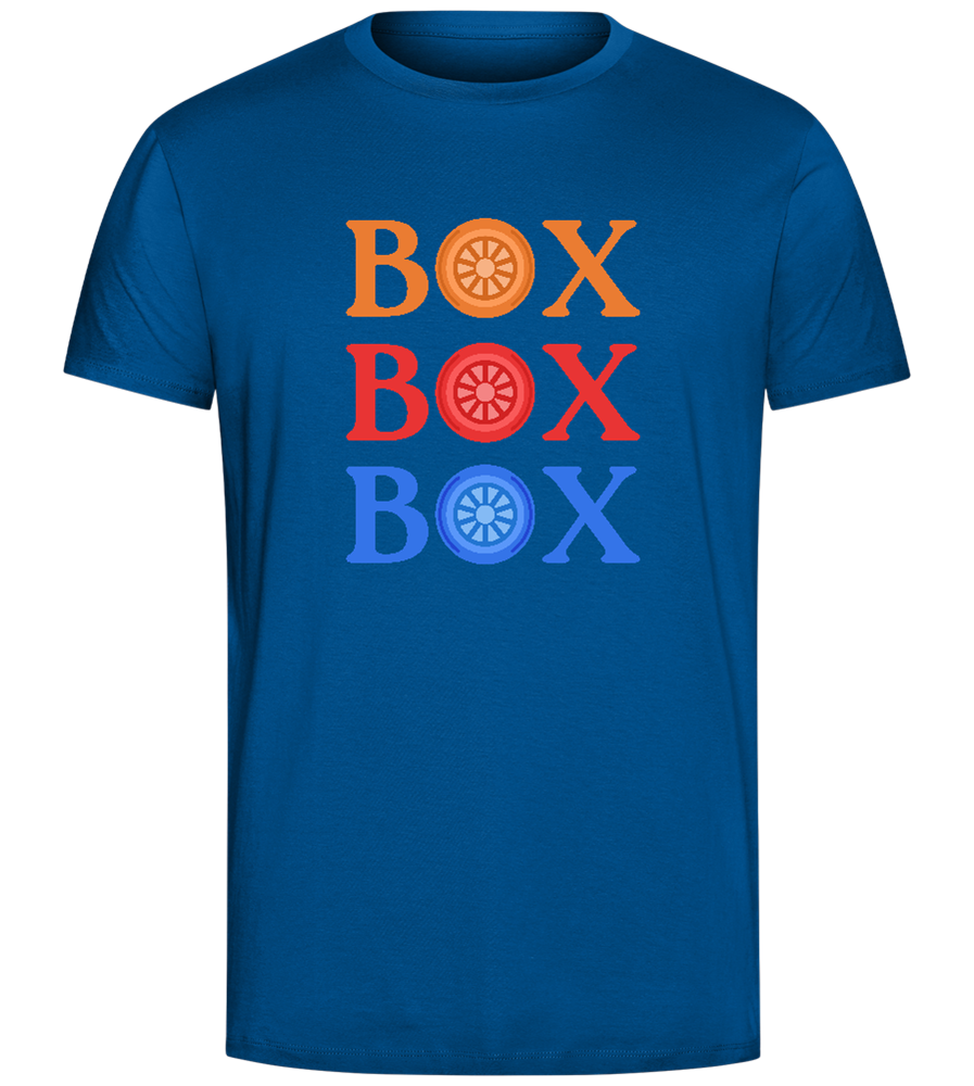 Box Box Wheel Design - Comfort Unisex T-Shirt_ROYAL_front