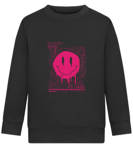 Distorted Pink Smiley Design - Comfort Kids Sweater