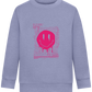 Distorted Pink Smiley Design - Comfort Kids Sweater_BLUE_front