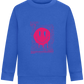 Distorted Pink Smiley Design - Comfort Kids Sweater_ROYAL_front