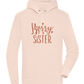 Bossy Sister Text Design - Premium unisex hoodie_LIGHT PEACH ROSE_front