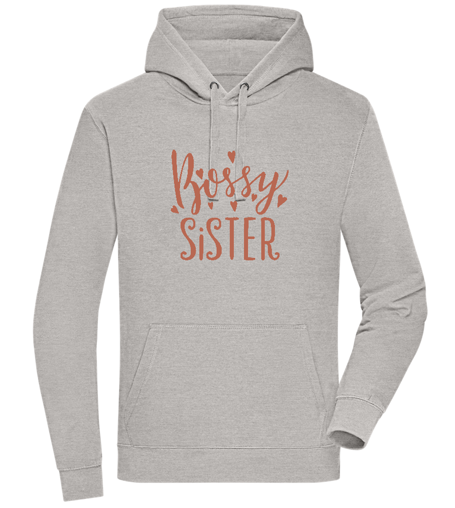 Bossy Sister Text Design - Premium unisex hoodie_ORION GREY II_front