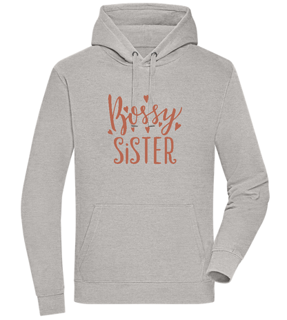 Bossy Sister Text Design - Premium unisex hoodie_ORION GREY II_front