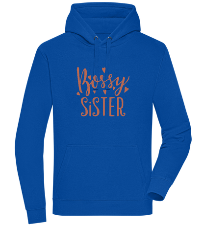 Bossy Sister Text Design - Premium unisex hoodie_ROYAL_front