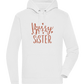 Bossy Sister Text Design - Premium unisex hoodie_WHITE_front