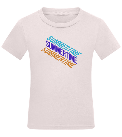 Summertime Design - Comfort kids fitted t-shirt_LIGHT PINK_front