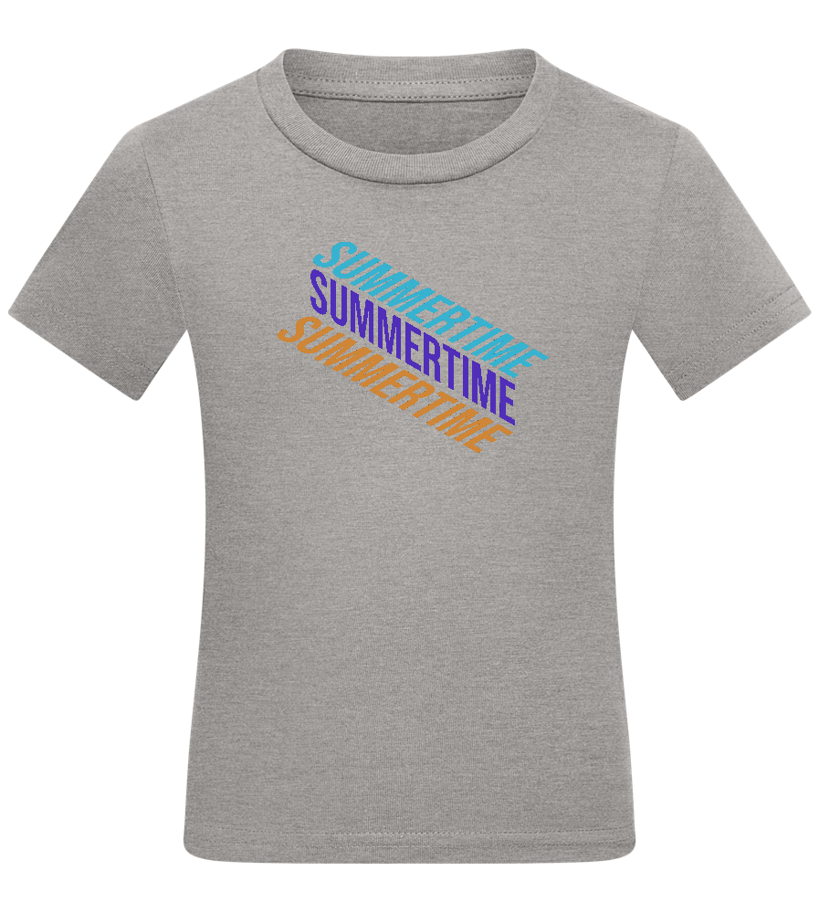 Summertime Design - Comfort kids fitted t-shirt_ORION GREY_front