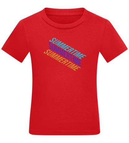 Summertime Design - Comfort kids fitted t-shirt_RED_front