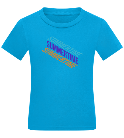 Summertime Design - Comfort kids fitted t-shirt_TURQUOISE_front