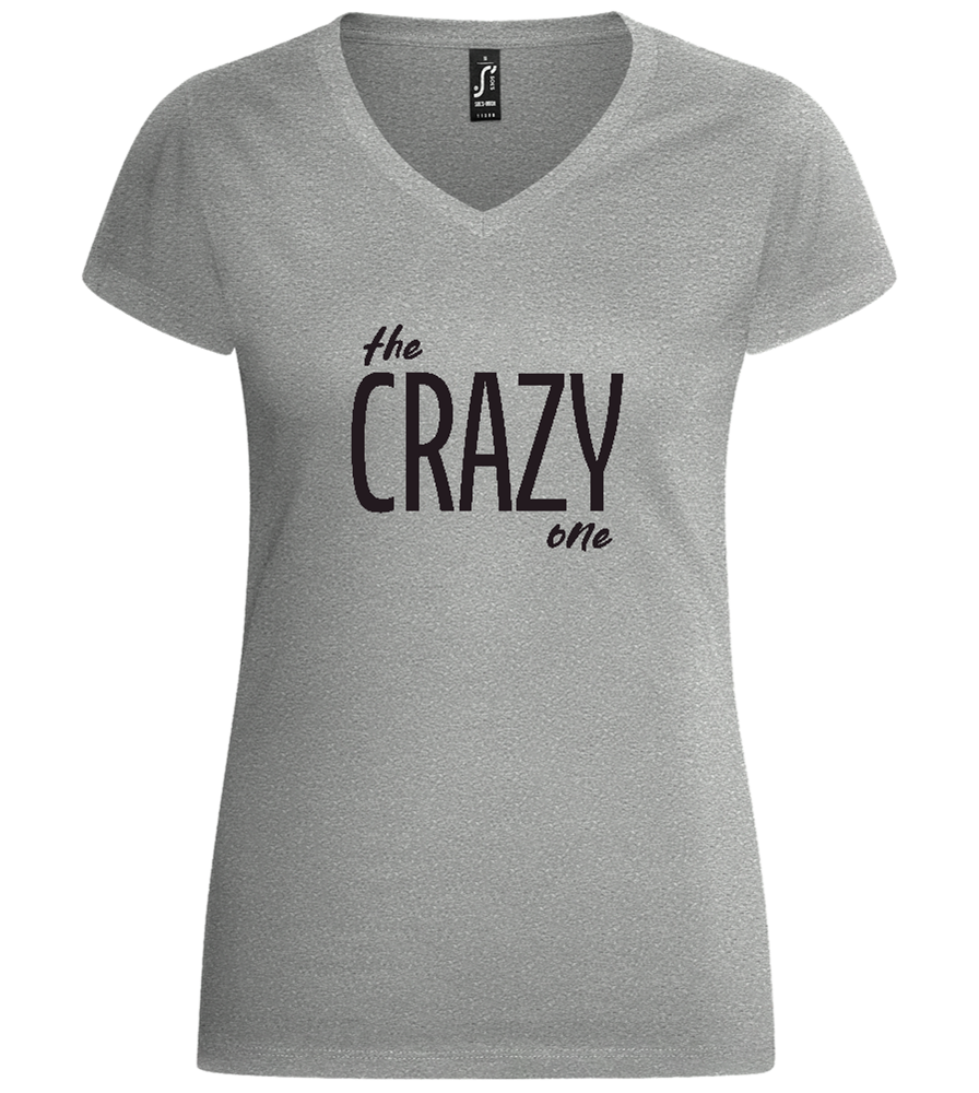 The Crazy One Design - Basic women's v-neck t-shirt_ORION GREY_front