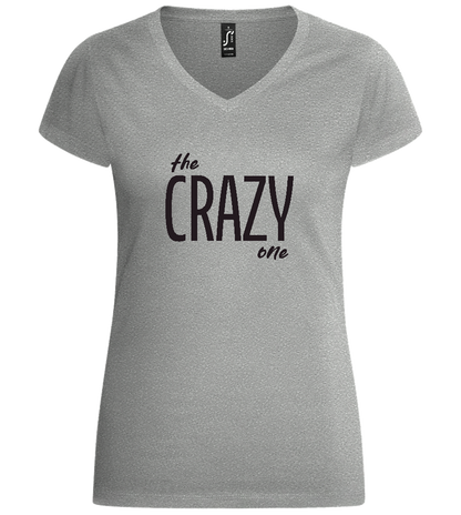 The Crazy One Design - Basic women's v-neck t-shirt_ORION GREY_front