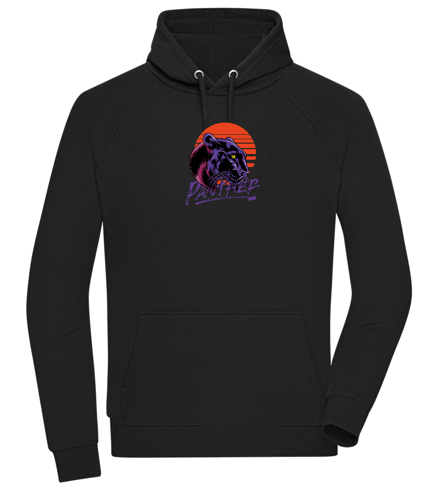 Retro Panther Design - Comfort unisex hoodie_BLACK_front