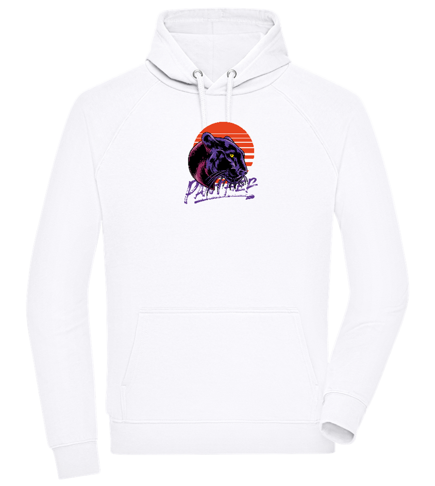 Retro Panther Design - Comfort unisex hoodie_WHITE_front