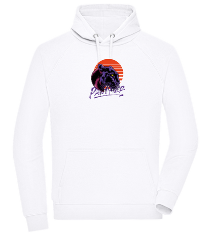 Retro Panther Design - Comfort unisex hoodie_WHITE_front