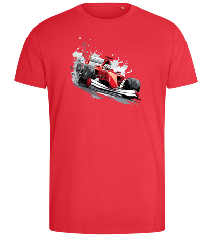 Red F1 Design - Comfort men's fitted t-shirt_BRIGHT RED_front