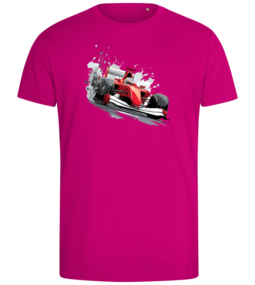 Red F1 Design - Comfort men's fitted t-shirt_FUCHSIA_front