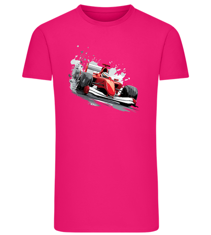 Red F1 Design - Comfort men's fitted t-shirt_FUCHSIA_front