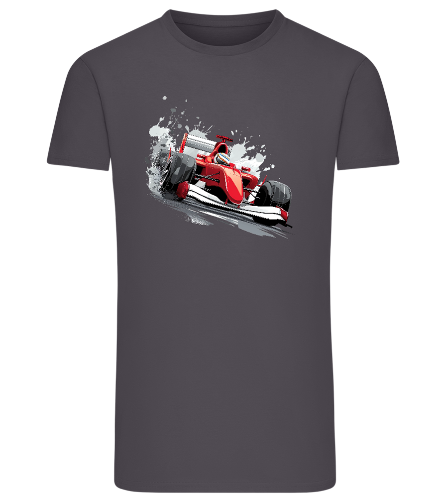 Red F1 Design - Comfort men's fitted t-shirt_MOUSE GREY_front