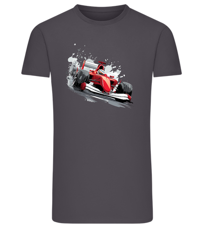 Red F1 Design - Comfort men's fitted t-shirt_MOUSE GREY_front