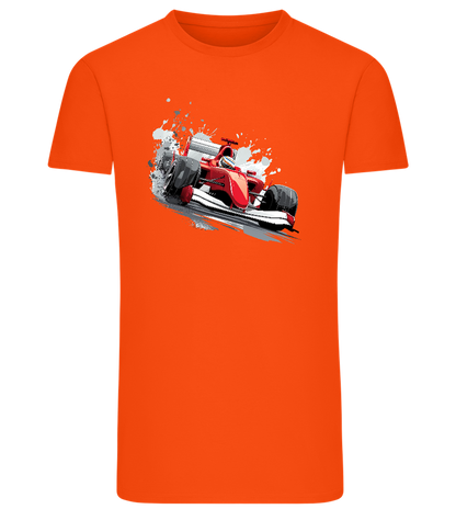 Red F1 Design - Comfort men's fitted t-shirt_ORANGE_front