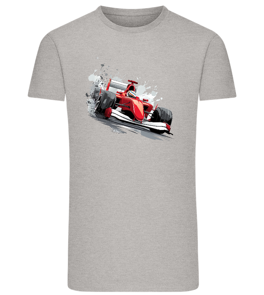 Red F1 Design - Comfort men's fitted t-shirt_ORION GREY_front