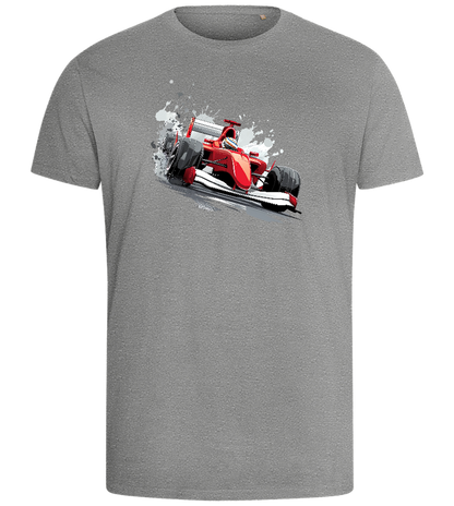 Red F1 Design - Comfort men's fitted t-shirt_ORION GREY_front