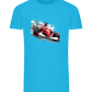 Red F1 Design - Comfort men's fitted t-shirt_TURQUOISE_front