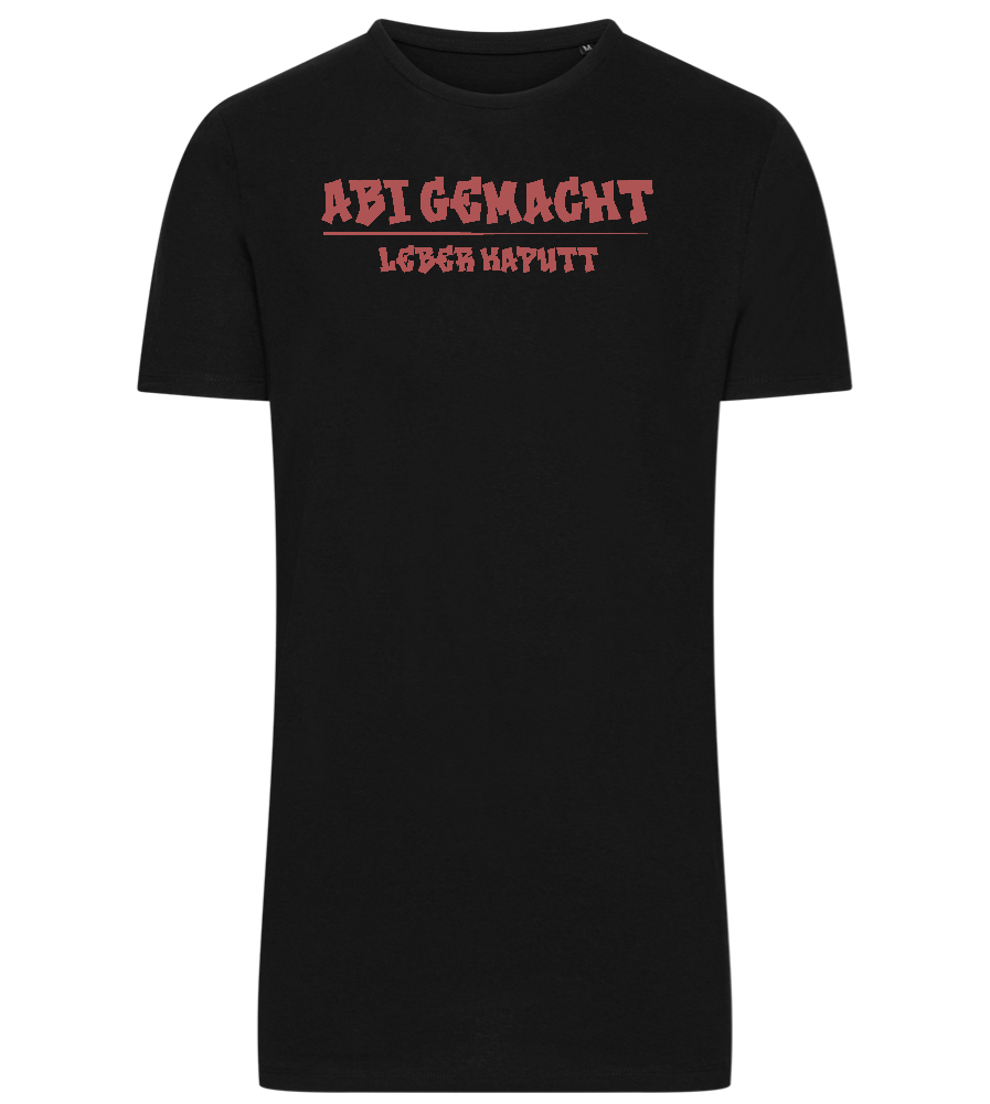 Abi Gemacht Leber Kaputt Design - Comfort men's long t-shirt_DEEP BLACK_front