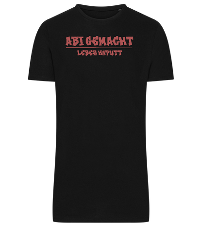 Abi Gemacht Leber Kaputt Design - Comfort men's long t-shirt_DEEP BLACK_front